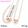 Modern Style Heart Shape Titanium Steel Plating 18k Gold Plated Pendant Necklace