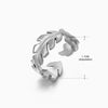 Basic Classic Style Geometric Leaf Stainless Steel Plating Open Rings