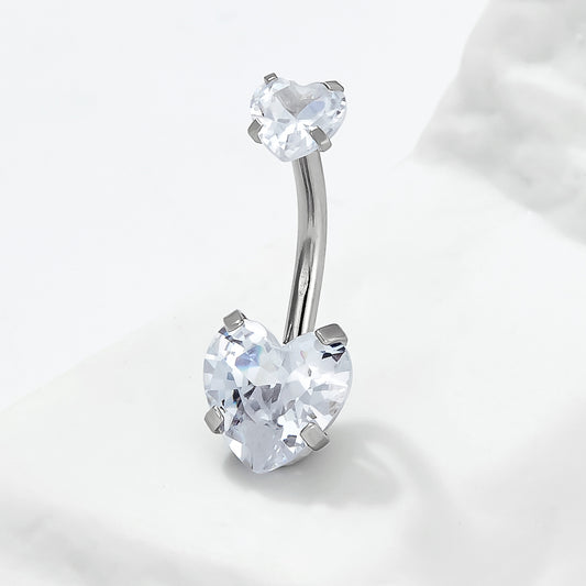 Simple Style Round Copper Zircon Belly Ring In Bulk