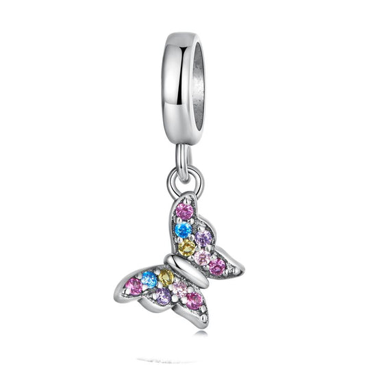 Casual Butterfly Sterling Silver Inlay Zircon Jewelry Accessories