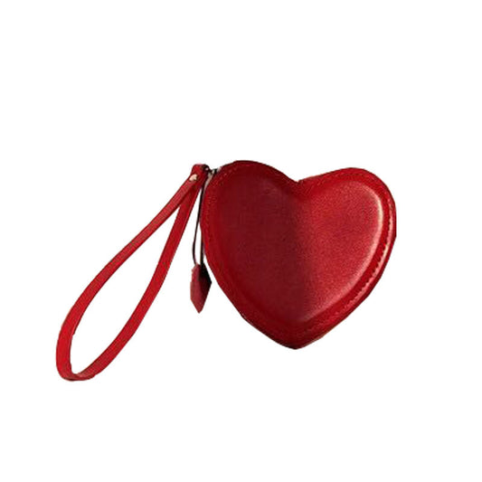 Women's Heart Shape Pu Leather Zipper Wallets