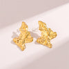 1 Pair Retro Simple Style Geometric Plating Stainless Steel 18k Gold Plated Ear Studs