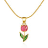 Lady Flower Alloy Plating Women's Pendant Necklace