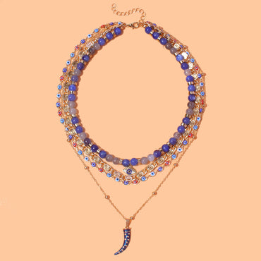 Simple Graceful Bohemian Horn Pendant Fashion Popular Necklace For Women
