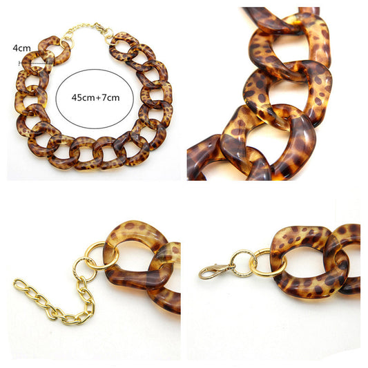 Retro Ethnic Style Solid Color Arylic Women's Necklace