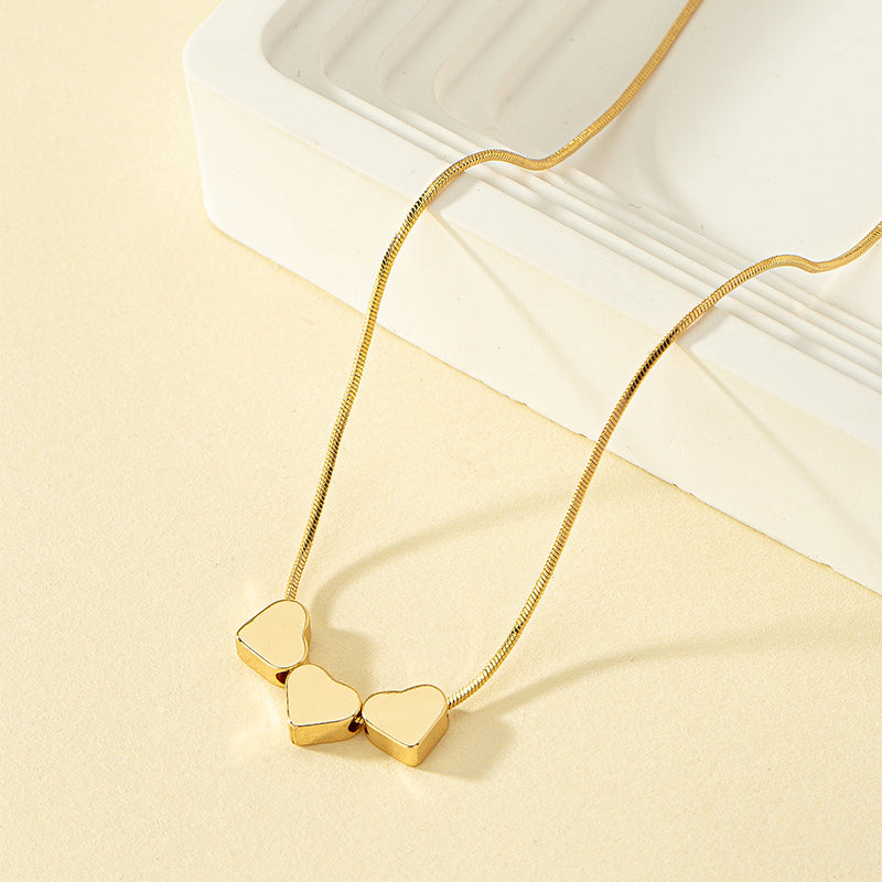 Simple Style Commute Heart Shape Alloy Plating 14k Gold Plated Women's Necklace