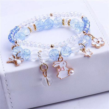 Elegant Lady Heart Shape Cat Artificial Crystal Women's Bracelets