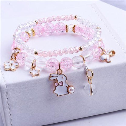 Elegant Lady Heart Shape Cat Artificial Crystal Women's Bracelets