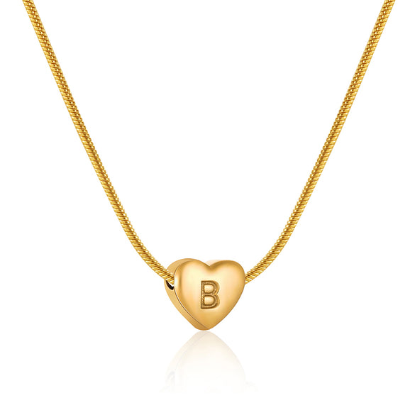 Elegant Letter Heart Shape Stainless Steel Titanium Steel Necklace