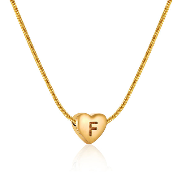 Elegant Letter Heart Shape Stainless Steel Titanium Steel Necklace