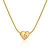 Elegant Letter Heart Shape Stainless Steel Titanium Steel Necklace