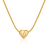 Elegant Letter Heart Shape Stainless Steel Titanium Steel Necklace