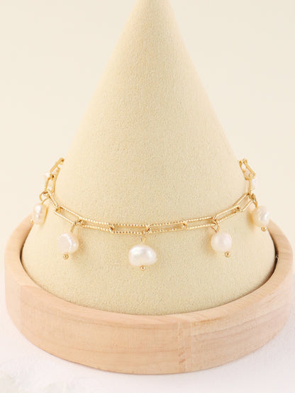 Lady Geometric Freshwater Pearl Necklace