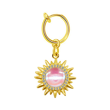 Casual Hawaiian Tropical Sun Stainless Steel Alloy Copper Gold Plated Rhinestones Belly Ring In Bulk