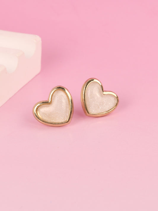 Wholesale Jewelry Ig Style Fairy Style Heart Shape Zinc Alloy Ear Studs