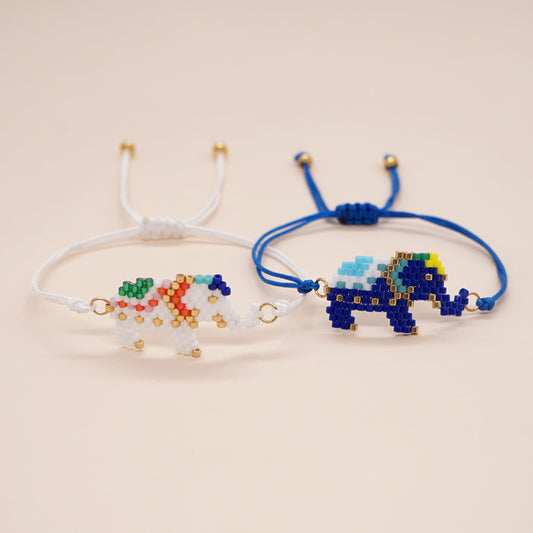 Cute Animal Glass Seed Bead Couple Bracelets