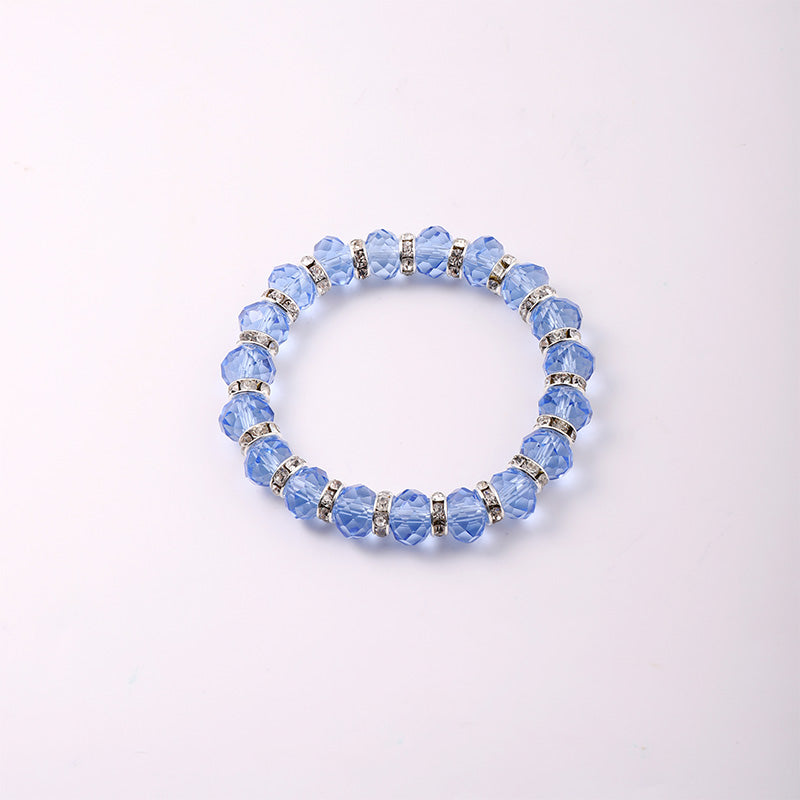 Cute Sweet Color Block Artificial Crystal Beaded Women's Bracelets