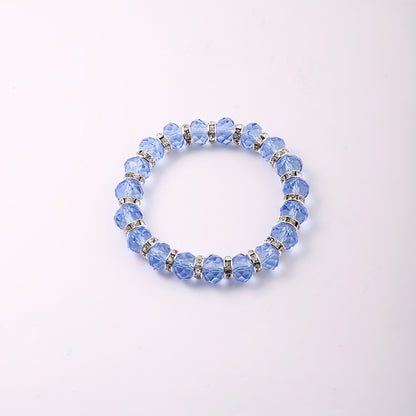 Cute Sweet Color Block Artificial Crystal Beaded Women's Bracelets