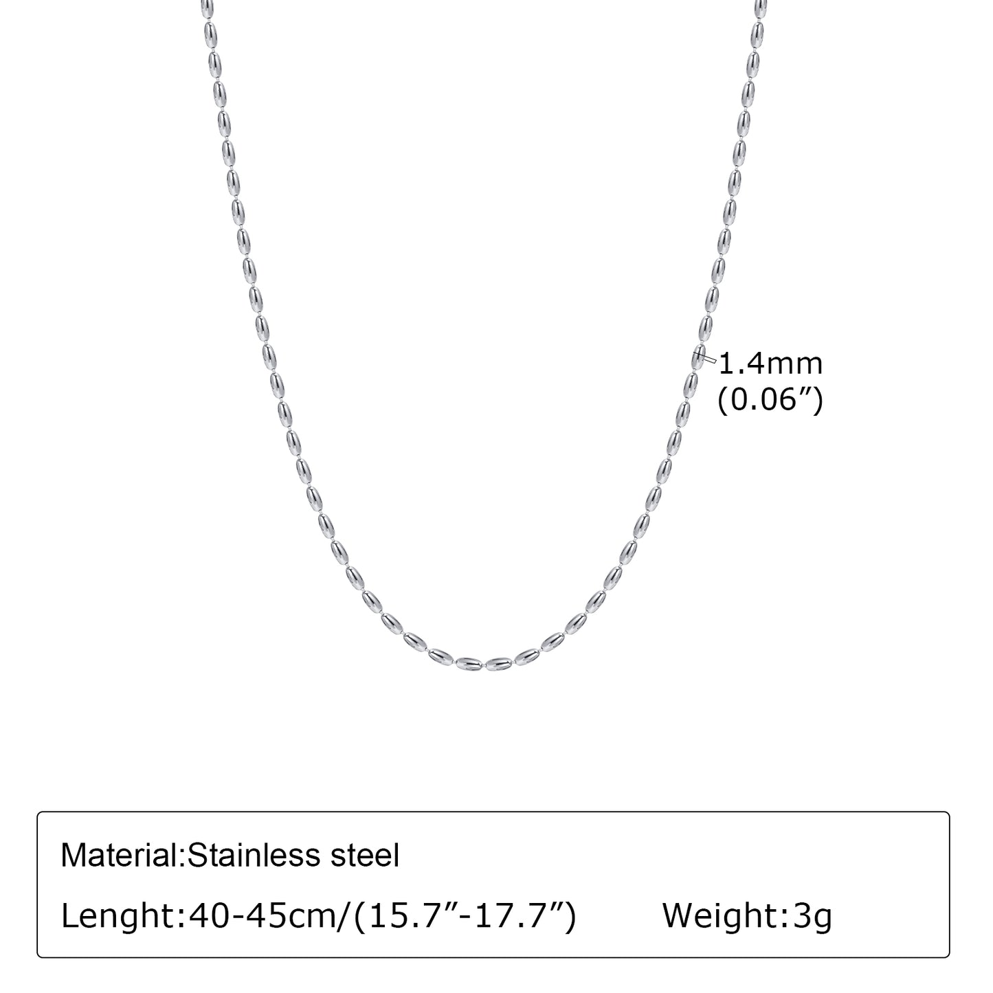 Ig Style Simple Style Solid Color Stainless Steel Plating 18k Gold Plated Necklace