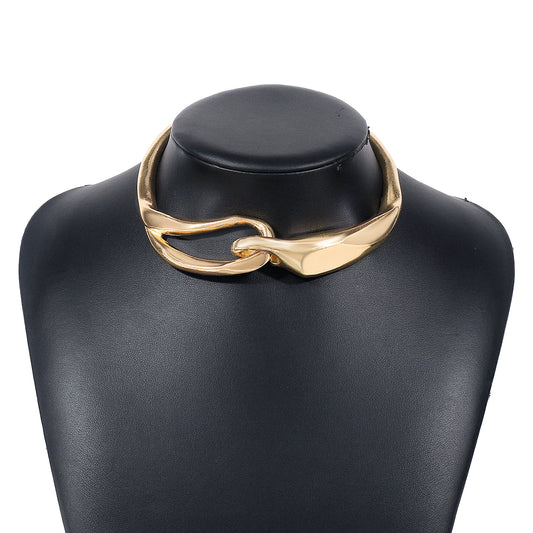 Exaggerated Modern Style Simple Style Solid Color Alloy Iron Women's Choker