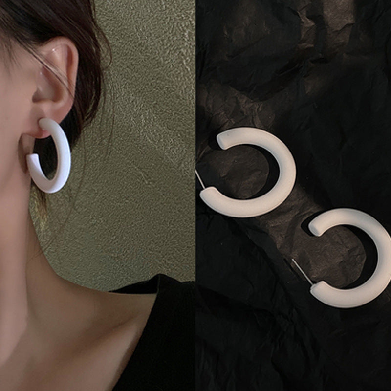 1 Pair Basic C Shape Plating Alloy Earrings