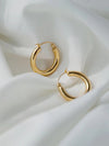 1 Pair Ig Style Simple Style Circle Plating Stainless Steel 18k Gold Plated Hoop Earrings