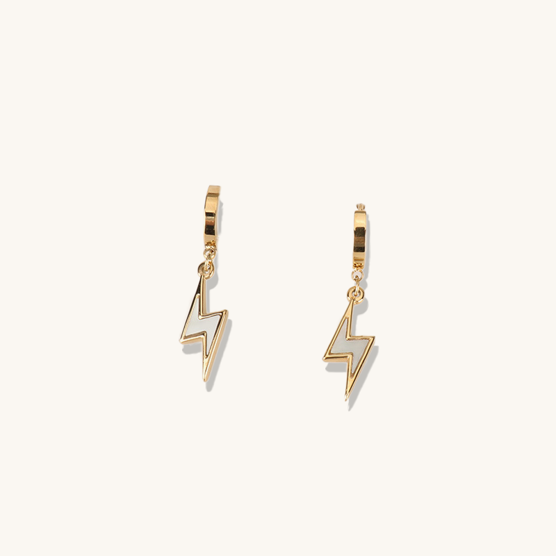 1 Pair Casual Elegant Retro Lightning Plating Inlay Stainless Steel Resin 18k Gold Plated Drop Earrings
