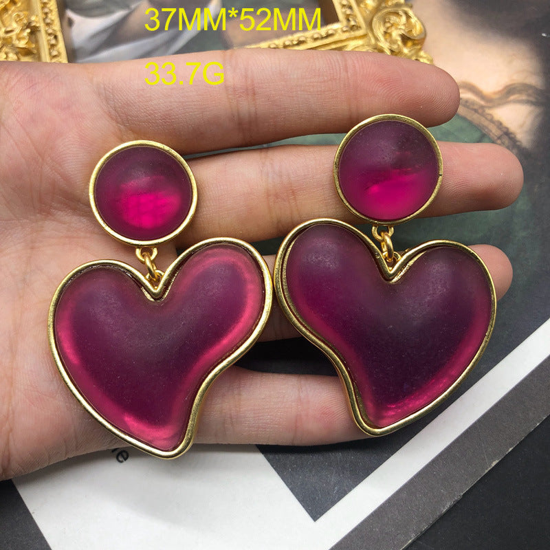 Cute Heart Shape Bow Knot Alloy Inlay Artificial Rhinestones Women's Earrings Brooches