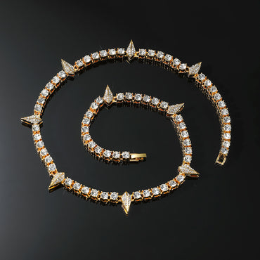 Classic Style Geometric Alloy Inlay Rhinestones Men's Bracelets Necklace