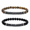 Classic Style Round Natural Stone Tiger Eye Beaded Bracelets