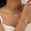 Retro Luxurious Commute Heart Shape Alloy Inlay Rhinestones Women's Jewelry Set