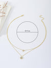 Elegant Lady Solid Color Stainless Steel Copper Plating 18k Gold Plated Layered Necklaces