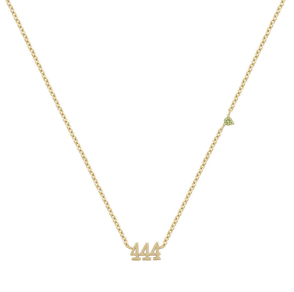 Basic Number Titanium Steel Plating 18k Gold Plated Necklace
