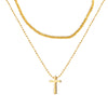 Elegant Streetwear Cross Alloy Zinc Alloy Wholesale Layered Necklaces