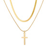 Elegant Streetwear Cross Alloy Zinc Alloy Wholesale Layered Necklaces