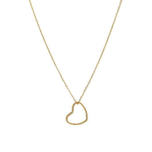 Ig Style French Style Commute Heart Shape Stainless Steel Titanium Steel Plating 18k Gold Plated Pendant Necklace