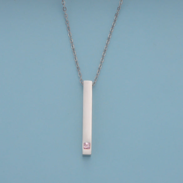 Simple Style Rectangle Stainless Steel Plating Inlay Zircon 18k Gold Plated Rose Gold Plated Pendant Necklace