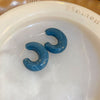 1 Pair Vintage Style C Shape Enamel Arylic Alloy Earrings