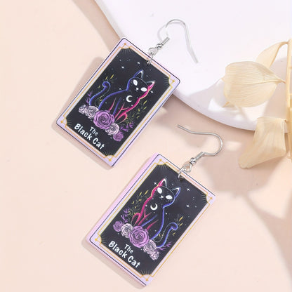 Classic Style Letter Arylic Epoxy Girl's Drop Earrings