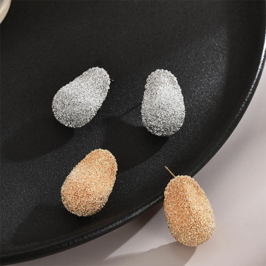 1 Pair Casual Luxurious Simple Style Solid Color Plating Copper 18K Gold Plated Ear Studs