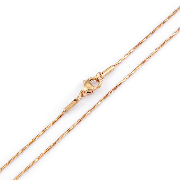 European And American New Style Stainless Steel Round Bone Chain Necklaces