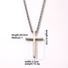 Vintage Style Simple Style Cross 304 Stainless Steel Plating Gold Plated Silver Plated Men'S Pendant Necklace