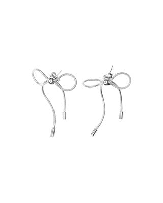 1 Pair Casual Modern Style Bow Knot Titanium Steel Ear Studs