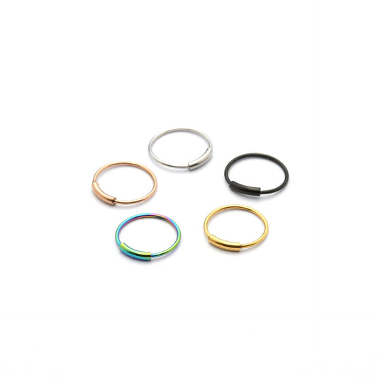 Simple Style Classic Style Solid Color Stainless Steel Polishing Plating 18k Gold Plated Nose Ring