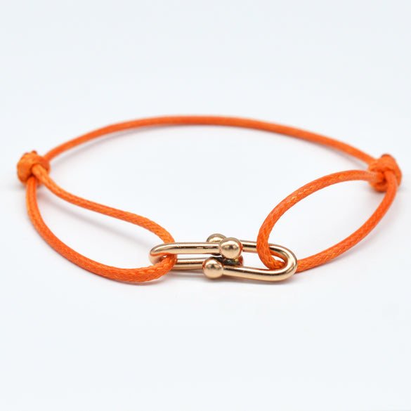 Simple Style Roman Style Geometric Color Block Stainless Steel Plating 18k Gold Plated Couple Bracelets