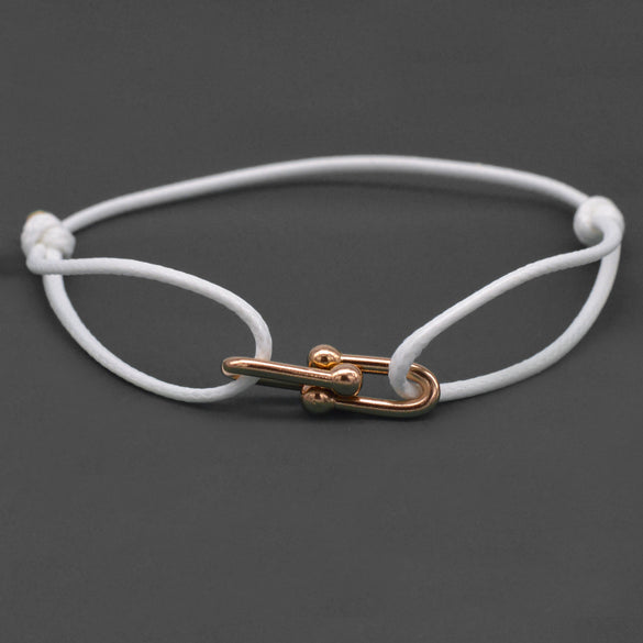 Simple Style Roman Style Geometric Color Block Stainless Steel Plating 18k Gold Plated Couple Bracelets