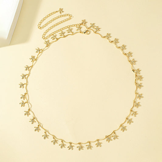 Elegant Starfish Conch Shell Alloy Ferroalloy Plating 14k Gold Plated Women's Waist Chain