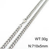 Wholesale Simple Style Solid Color Titanium Steel Chain Necklace
