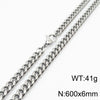 Wholesale Simple Style Solid Color Titanium Steel Chain Necklace