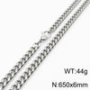 Wholesale Simple Style Solid Color Titanium Steel Chain Necklace